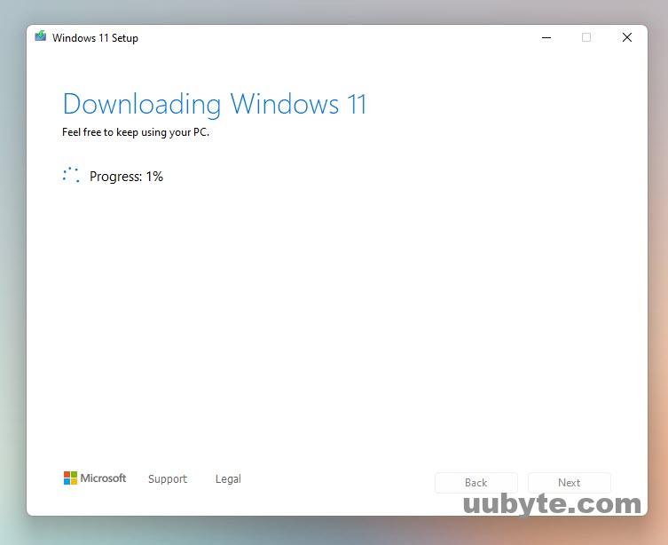 Downloading Windows 11