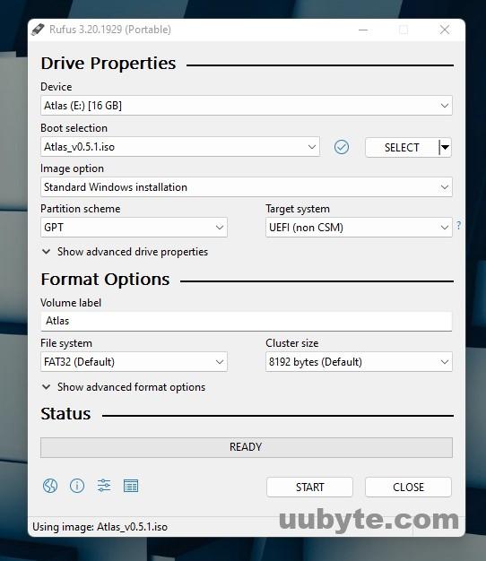 Create a Bootable USB using Rufus