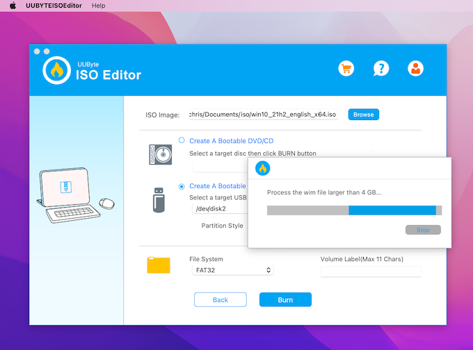 ISO Editor Mac Split