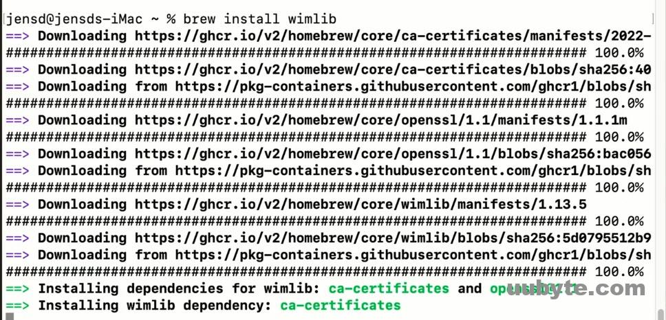 5. Installing Wimlib