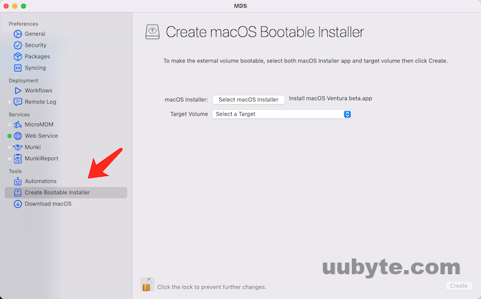 create bootable usb mds
