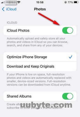 icloud photos on iphone