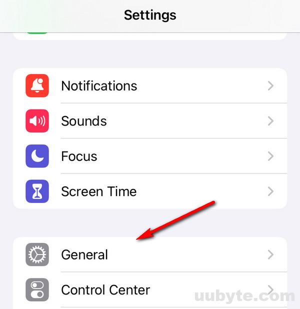 settings iphone