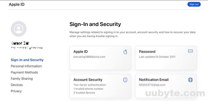 sign in apple id