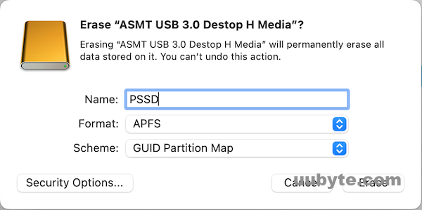 format disk on mac apfs