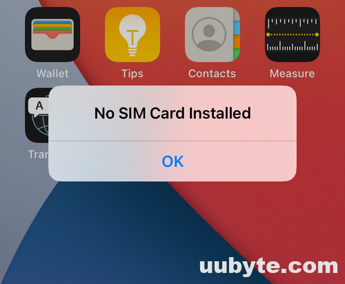 no sim card installed iphone