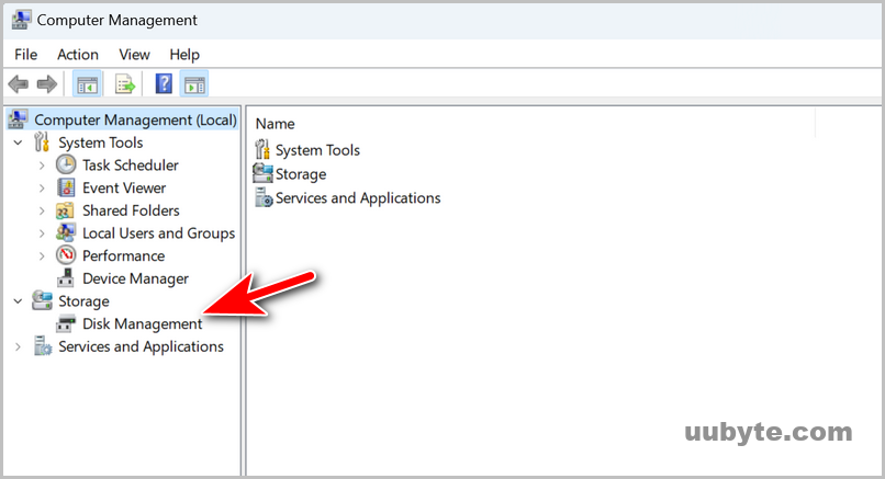 open disk management windows 11