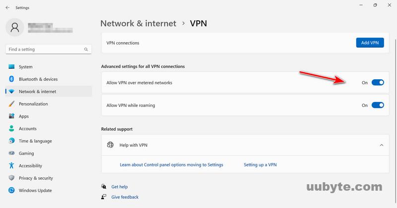 turn off vpn on windows 11