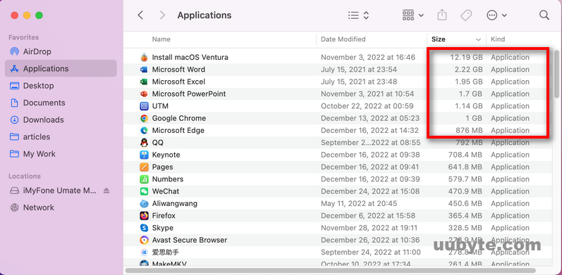 application folder