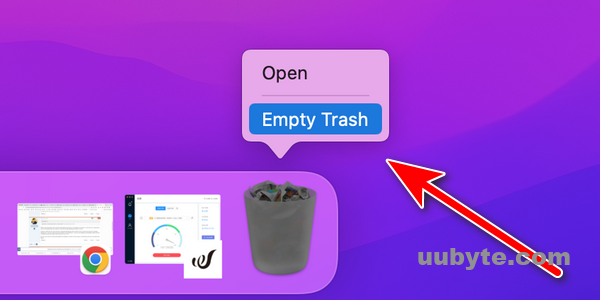 empty trash