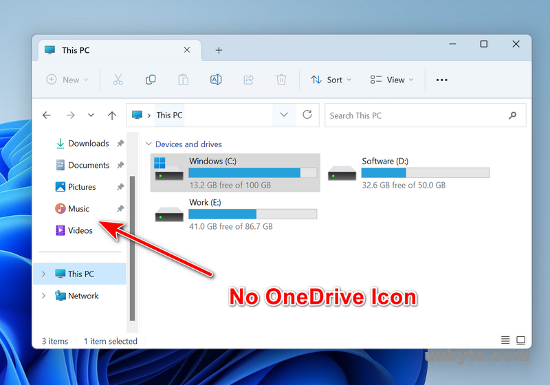 onedrive not showing in windows 11 file explorer