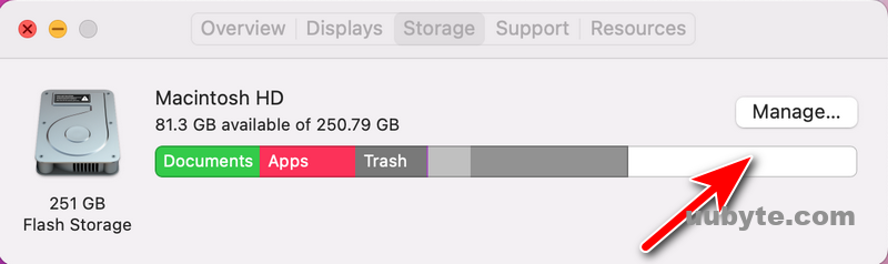 storage info on mac