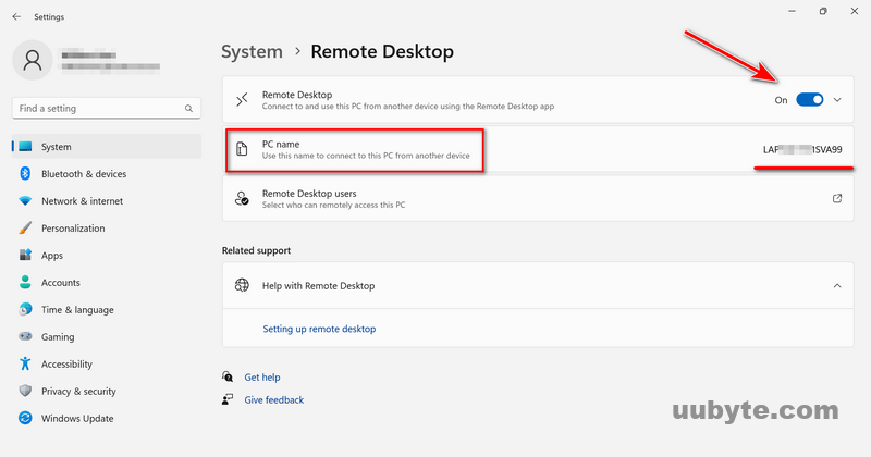 windows 11 remote desktop options