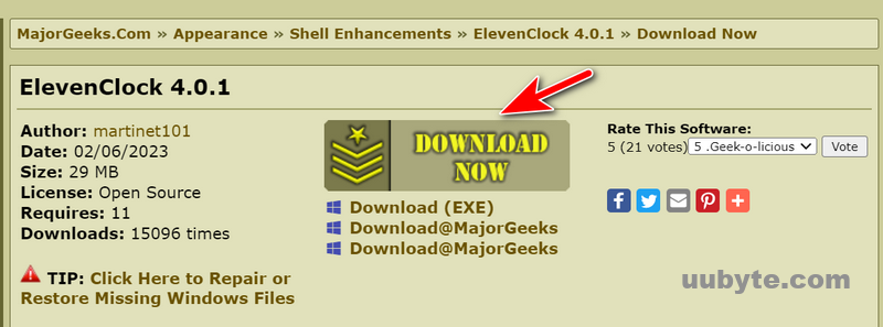 elevenclock download