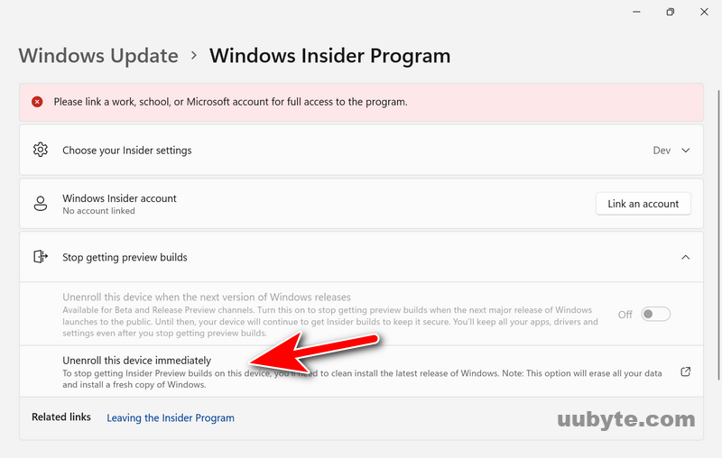 enroll windows insider preview