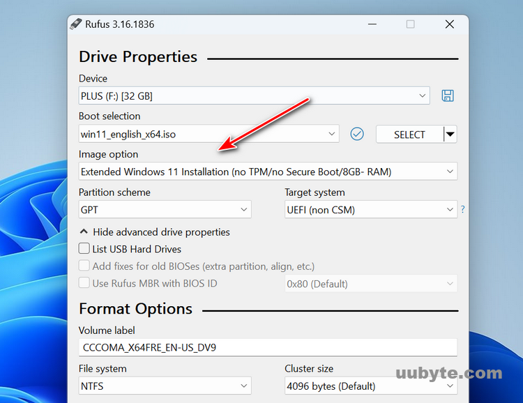 rufus bypass tpm secure boot