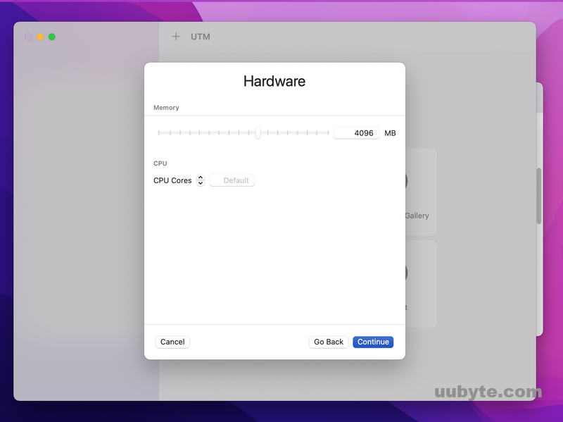 utm hardware settings