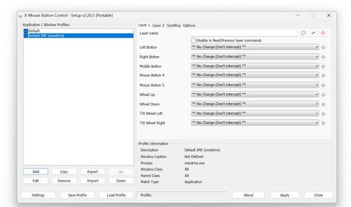 X-Mouse Button Control