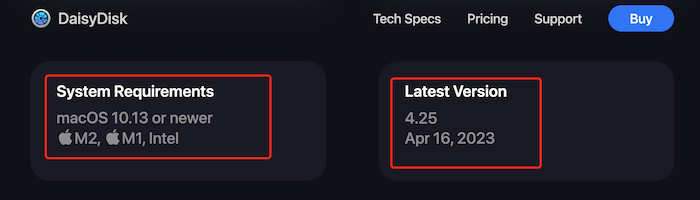 daisydisk specs