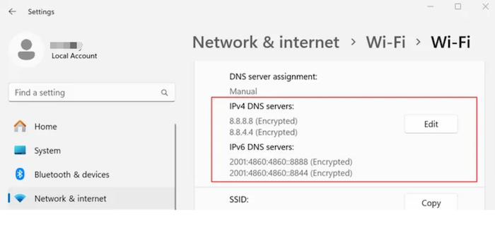 dns over https windows 11 enabled