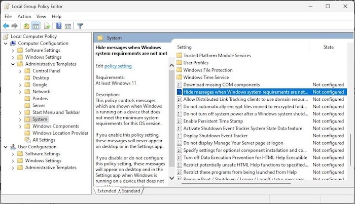 group policy editor