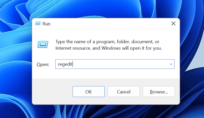 open registry editor