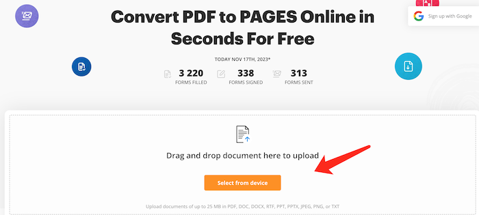 pdfiller upload pdf file