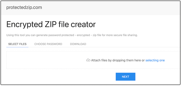 protectzip online encryption