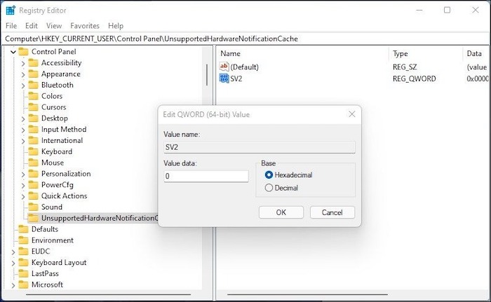 registry editor