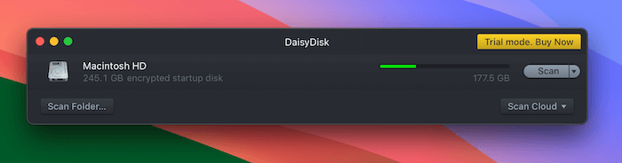 scan folder option daisydisk