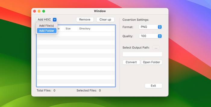 tunesbro heic converter for mac add folder