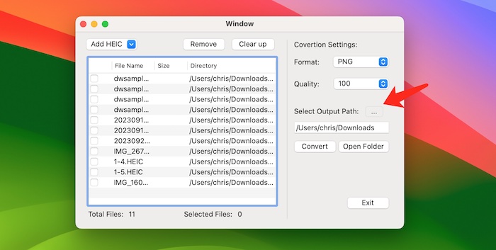 tunesbro heic converter for mac output folder