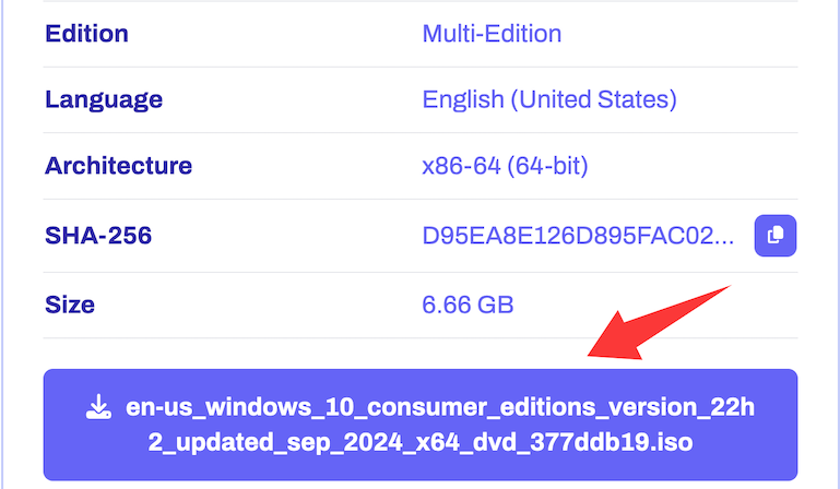 windows 10 download link