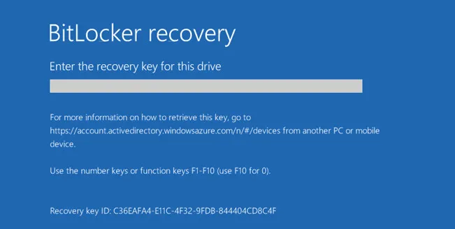 bitlocker recovery key