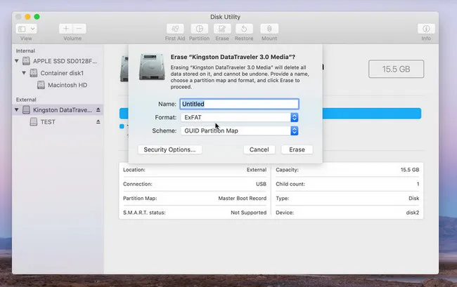 Format Disk on Mac