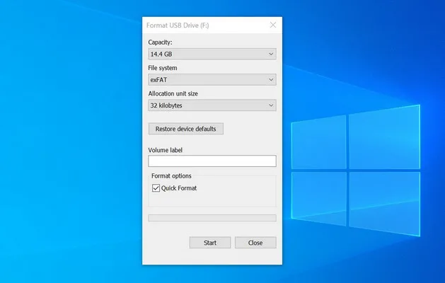 Format Disk on Windows 10