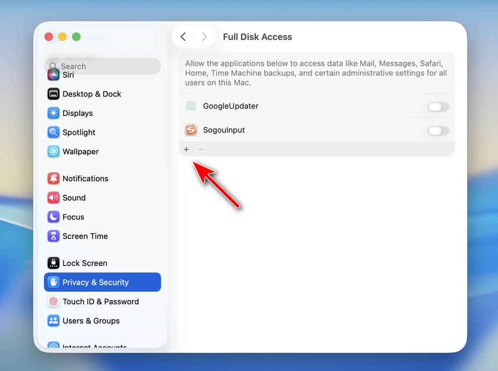 Full Disk Access macOS