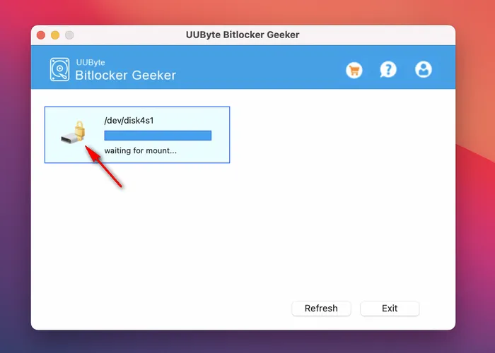 List BitLocker Drive on Mac