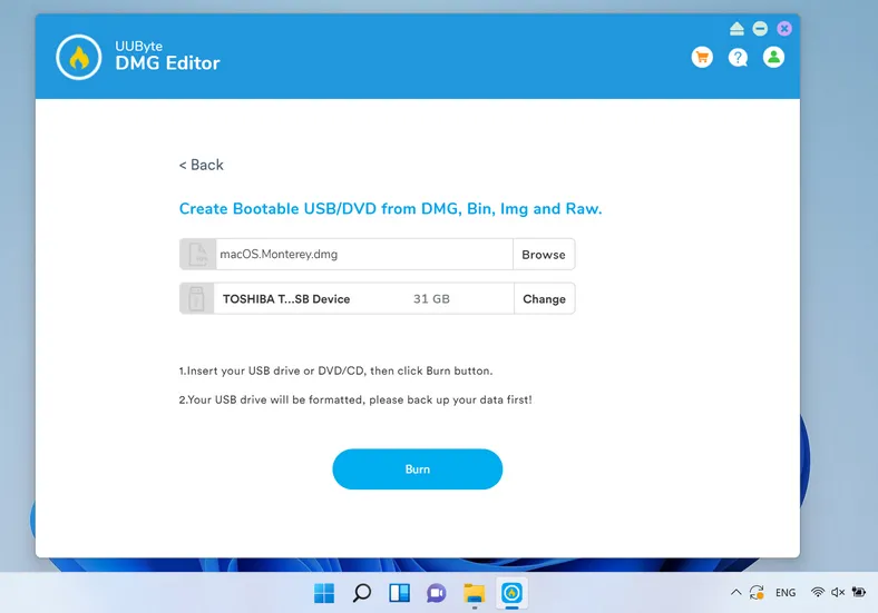UUByte DMG Editor on Windows 11