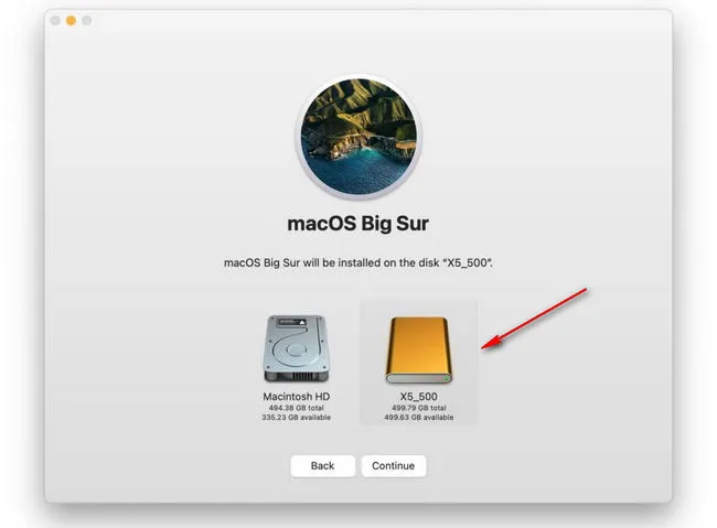 Install Big Sur to External Drive