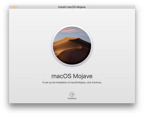 Install macOS Mojave