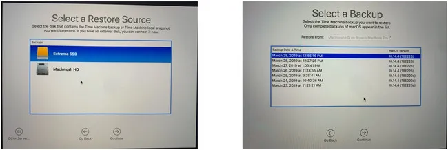 Restore from Time Machine Backup