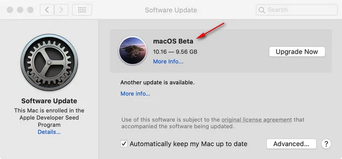 Upgrade to macOS Big Sur Beta
