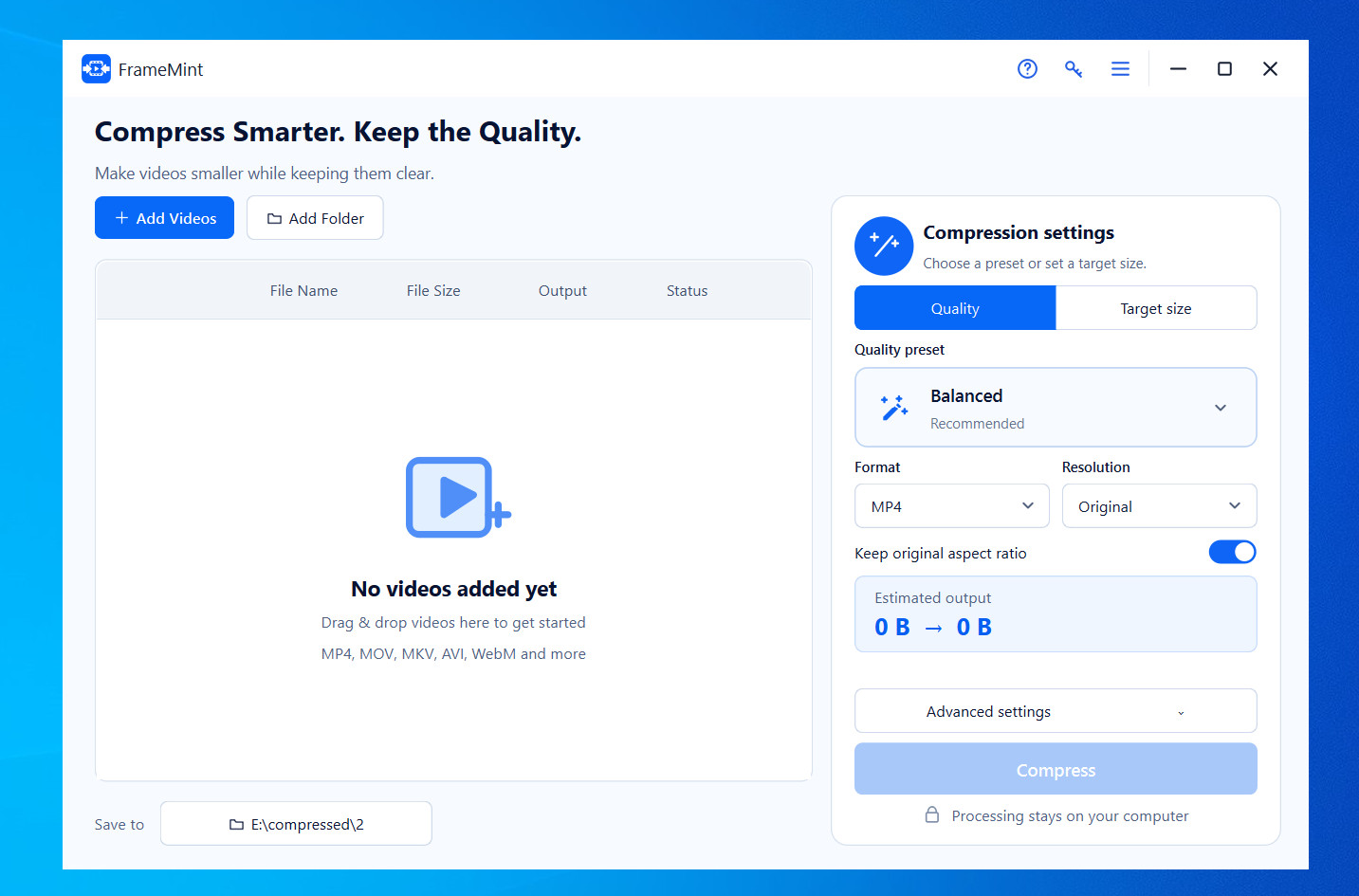 Add videos to FrameMint screenshot placeholder