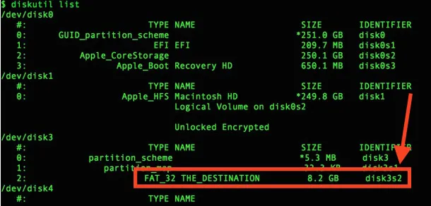 List USB on Mac