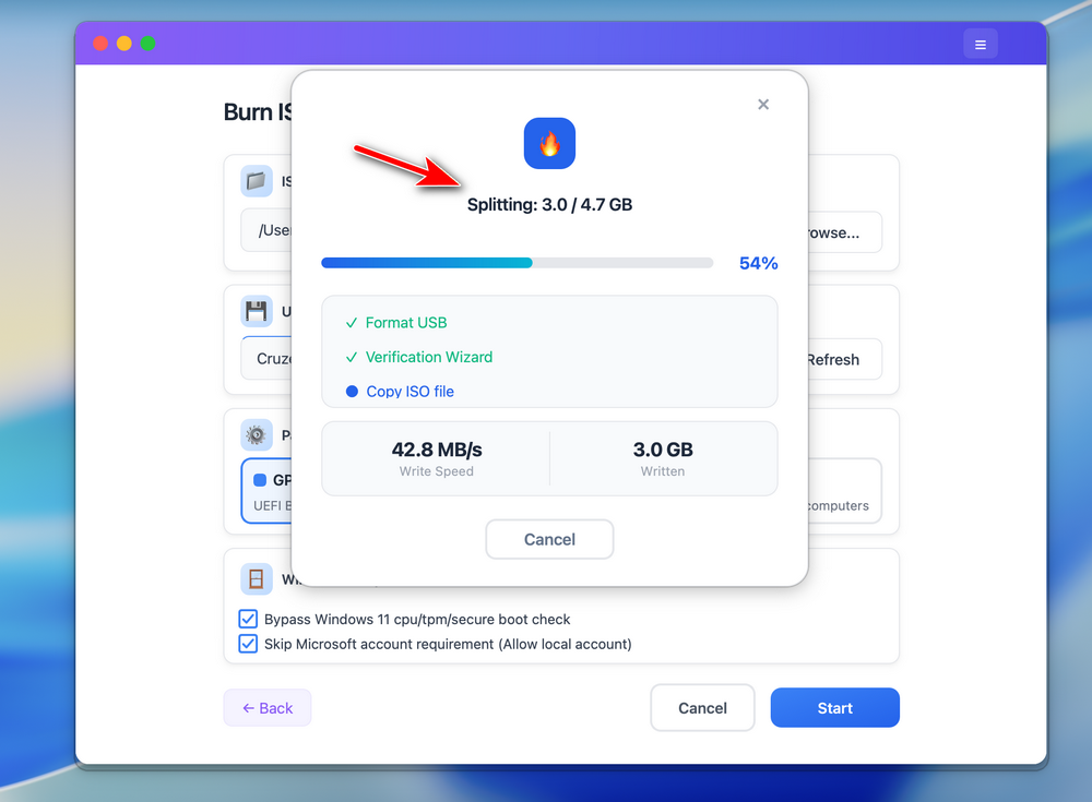 Process Large install.wim File on Mac