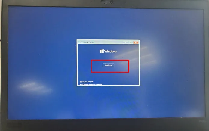 Install Now Windows 10