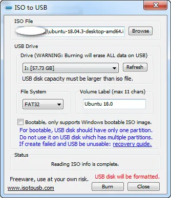 ISO to USB