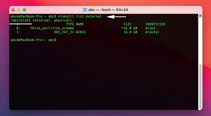 List USB on Mac Terminal