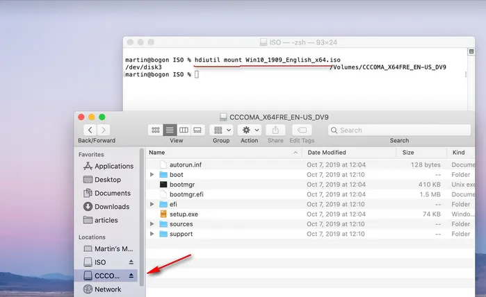 Open ISO Terminal on Mac